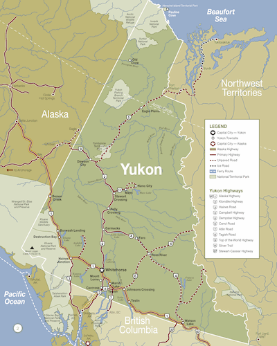 map of yukon